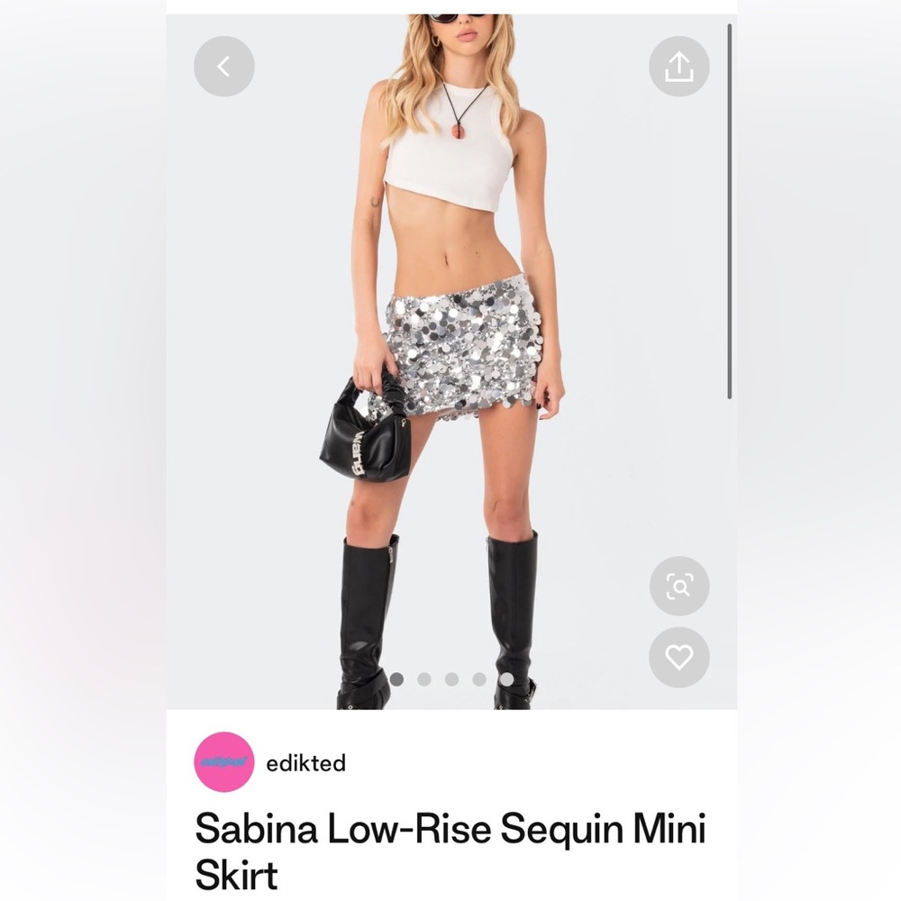 Sequin mini skirt